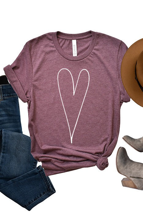 Long Heart Graphic Tee