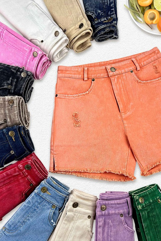 Dottie Washed Denim Shorts