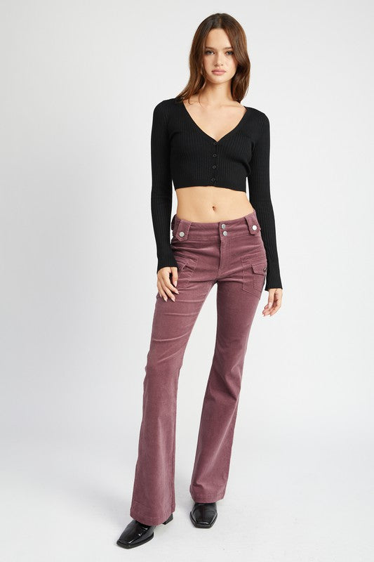 Dalla Low Rise Bell Bottom Pants