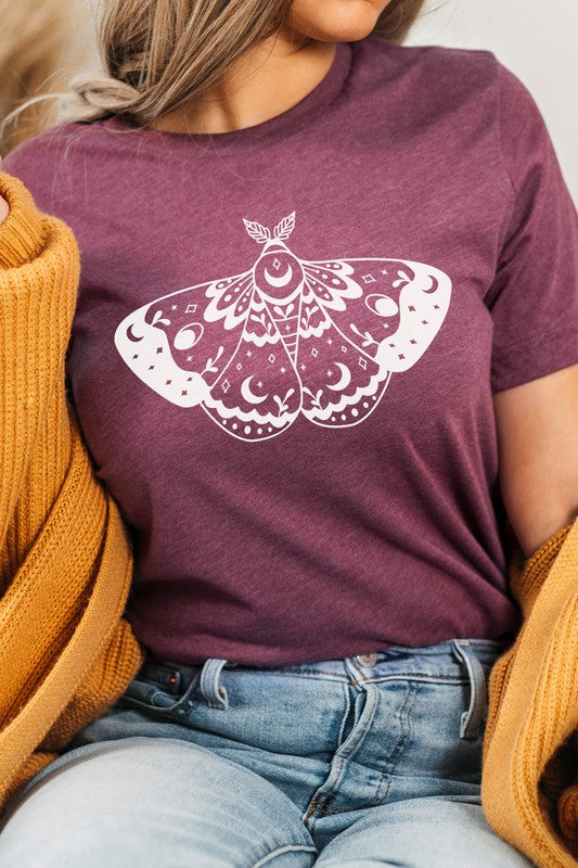 Ornamental Luna Moth Summer Night Graphic Tee