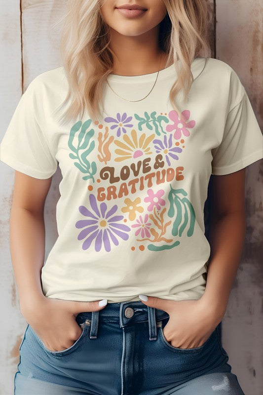 Love & Gratitude Boho Graphic Tee