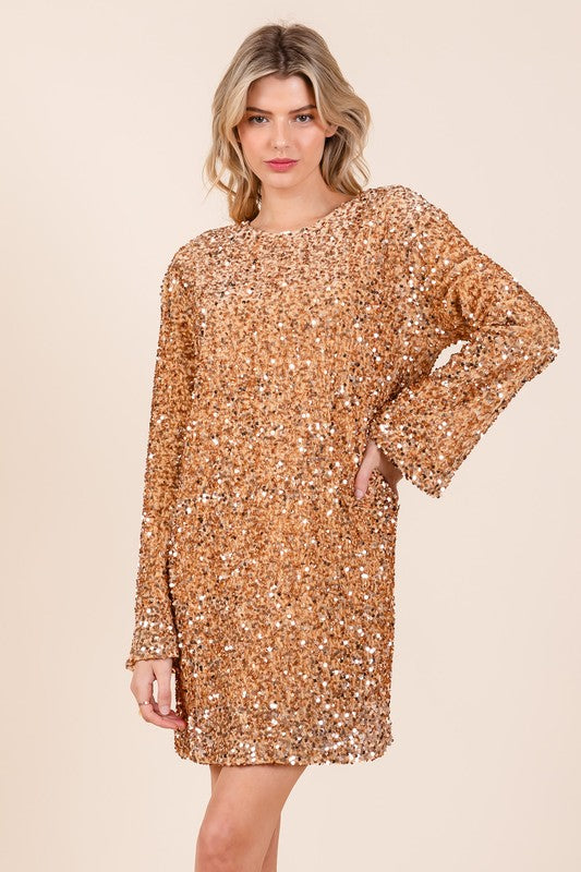 Anastasia Sequin Cocktail Mini Dress