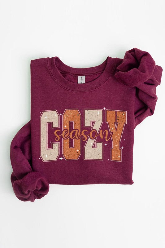 Cozy Season Graphic Fleece Sweatshirts