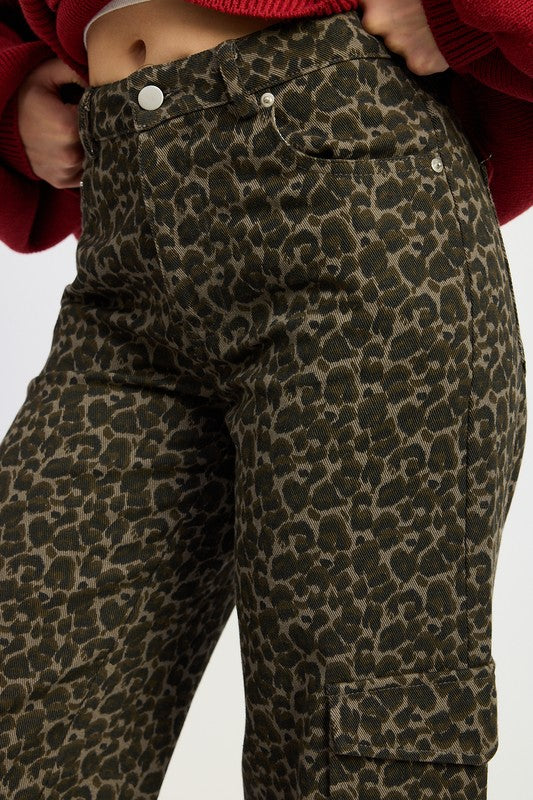 Jayce Leopard Cargo Pants