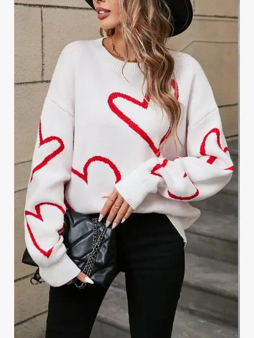 Hey Valentine Heart Sweater