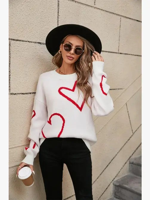 Hey Valentine Heart Sweater