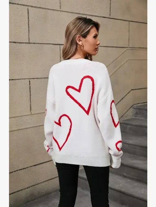 Hey Valentine Heart Sweater