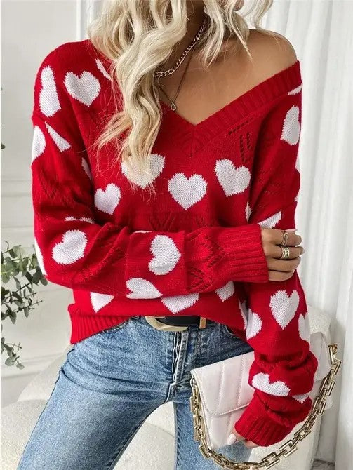 Kylie Heart Knit Sweater