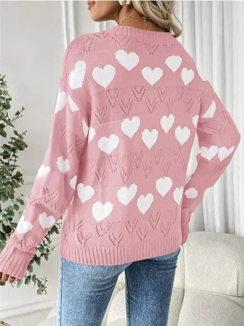 Kylie Heart Knit Sweater