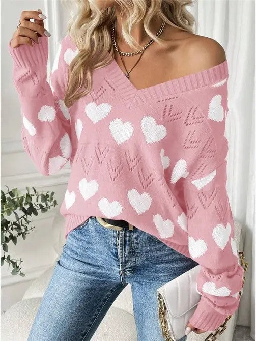 Kylie Heart Knit Sweater