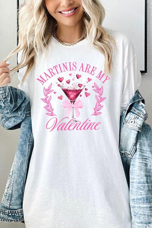 Martinis Are My Valentine Graphic Heavy Cotton Tee