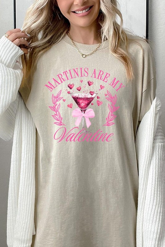 Martinis Are My Valentine Graphic Heavy Cotton Tee