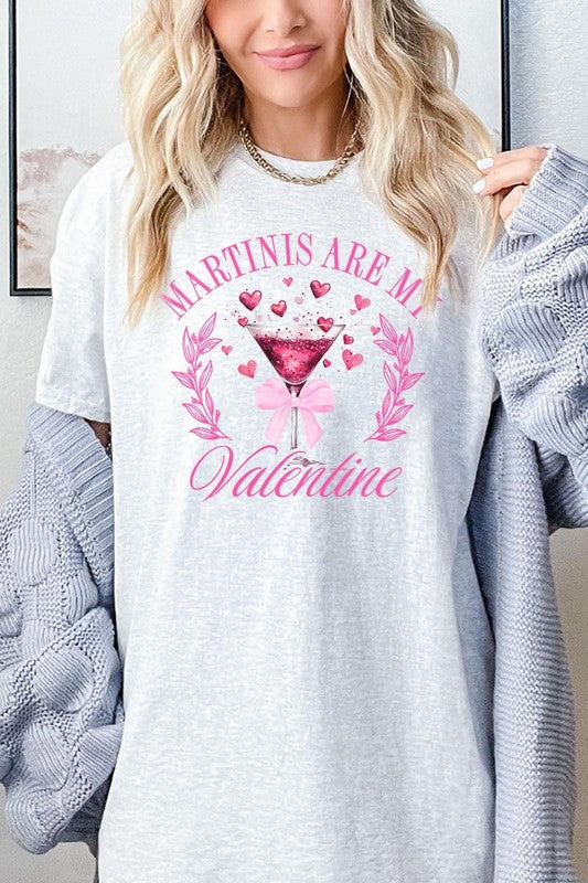 Martinis Are My Valentine Graphic Heavy Cotton Tee