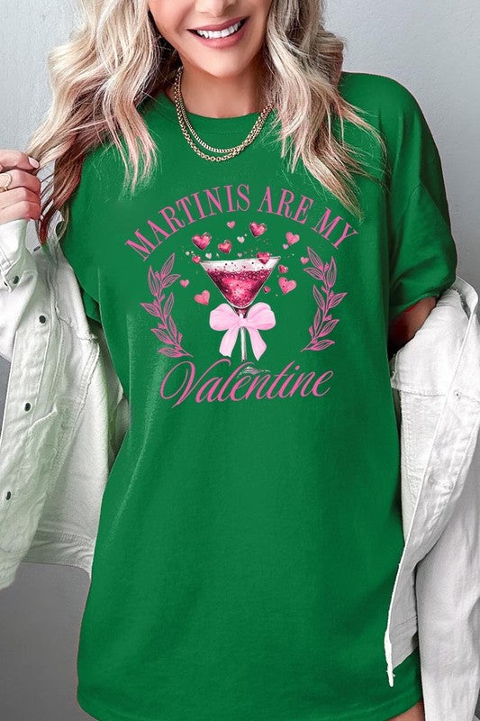 Martinis Are My Valentine Graphic Heavy Cotton Tee