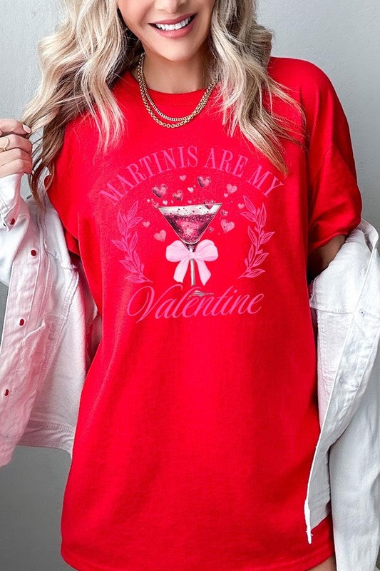 Martinis Are My Valentine Graphic Heavy Cotton Tee