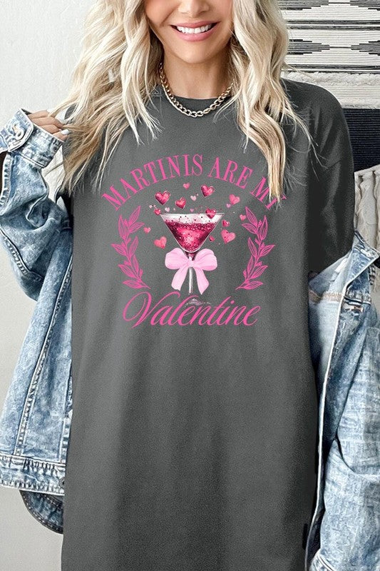 Martinis Are My Valentine Graphic Heavy Cotton Tee