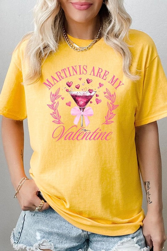 Martinis Are My Valentine Graphic Heavy Cotton Tee