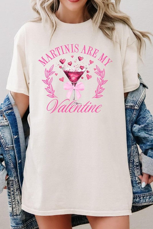 Martinis Are My Valentine Graphic Heavy Cotton Tee