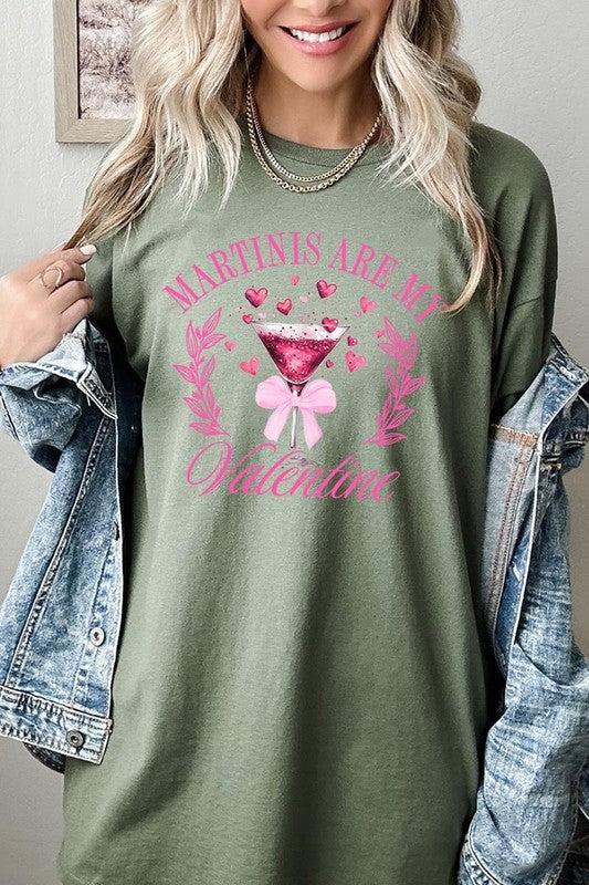 Martinis Are My Valentine Graphic Heavy Cotton Tee