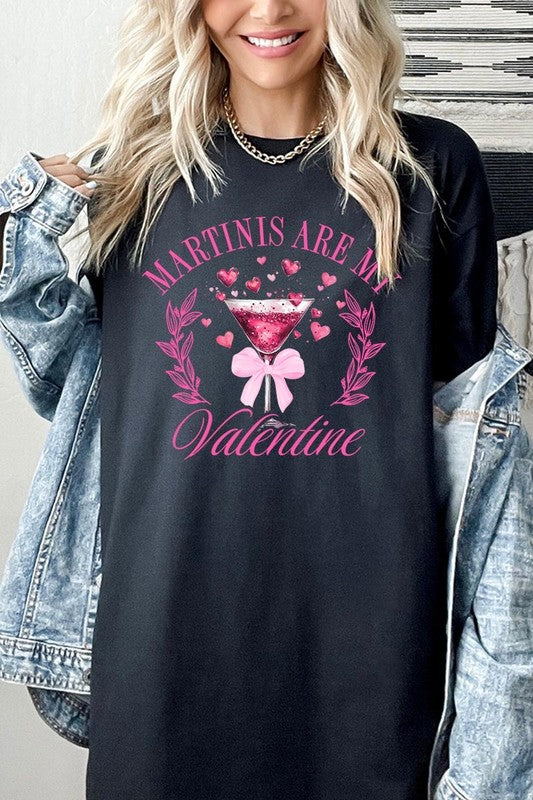 Martinis Are My Valentine Graphic Heavy Cotton Tee