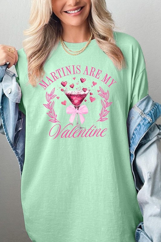 Martinis Are My Valentine Graphic Heavy Cotton Tee