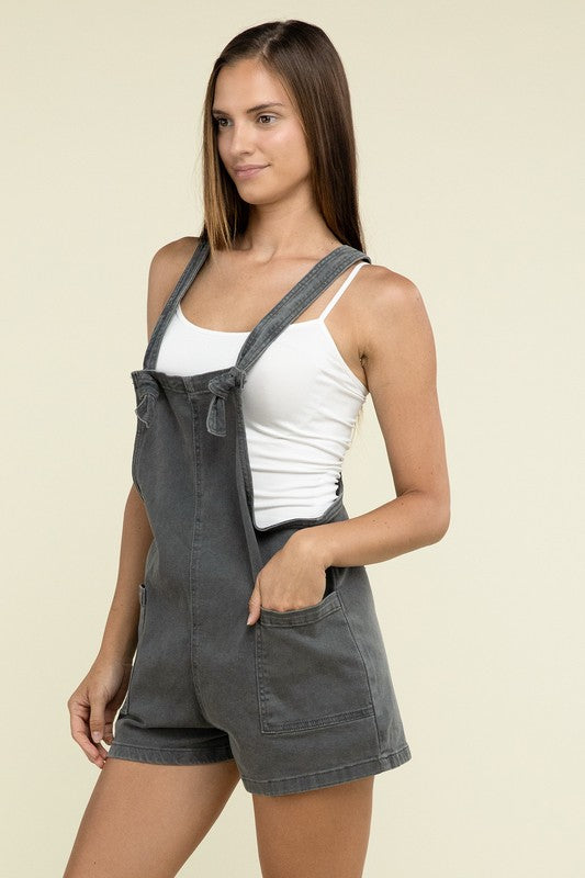 Miranda Washed Knot Strap Romper