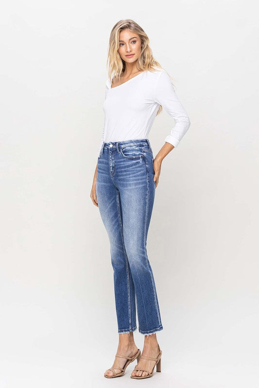 Hanna High Rise Slim Straight Jeans