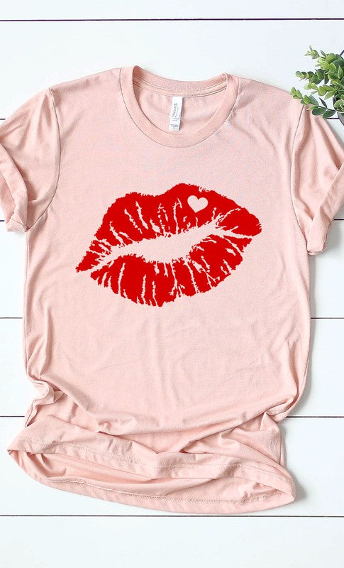 Red Lips Valentines Graphic Tee