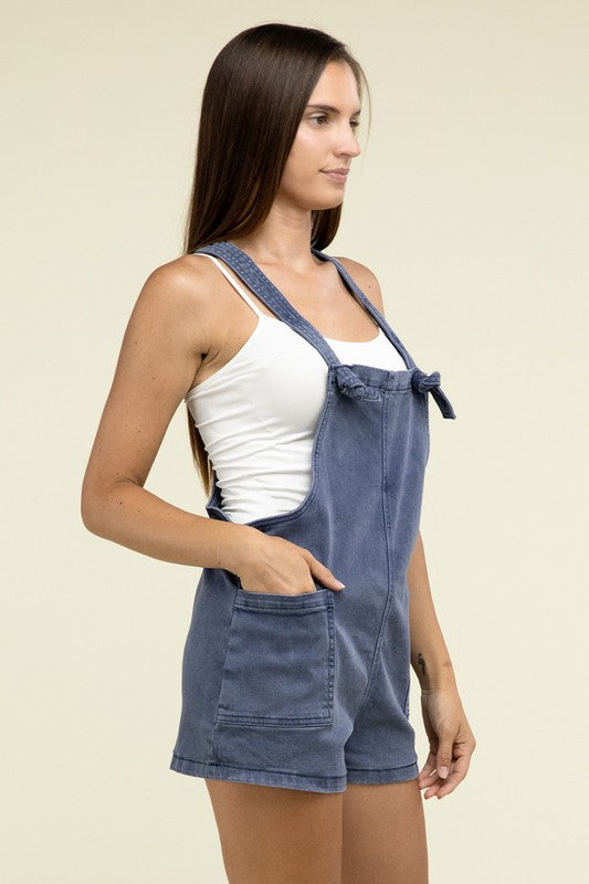 Miranda Washed Knot Strap Romper