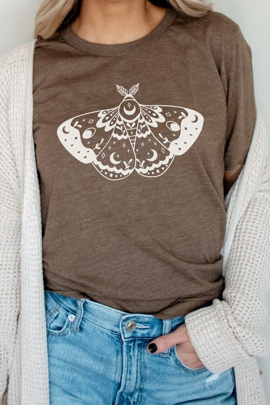 Ornamental Luna Moth Summer Night Graphic Tee